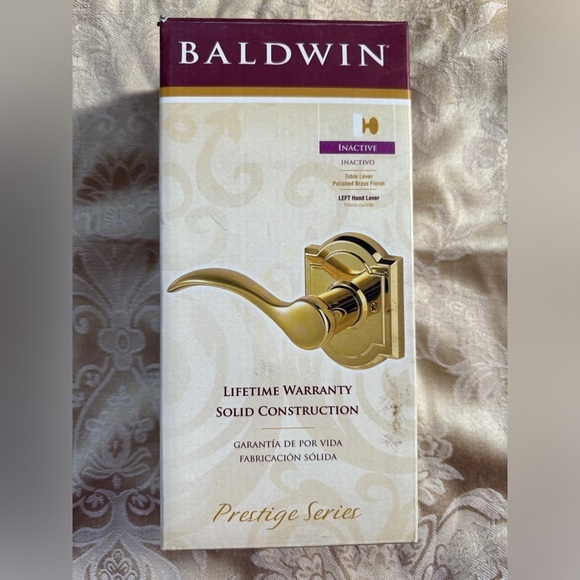 Baldwin Prestige Series Polished Brass Finish Left Handed Non-Turning One-Sided - Picture 1 of 3